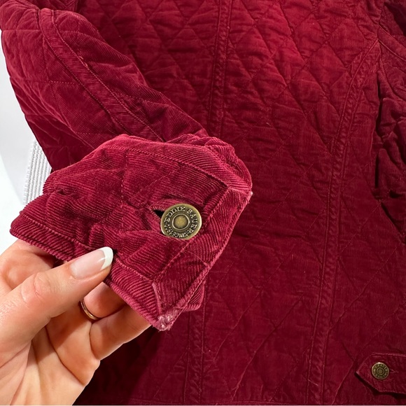 Eddie Bauer quilted corduroy jacket warm insulated heritage barn style L red - Picture 3 of 12